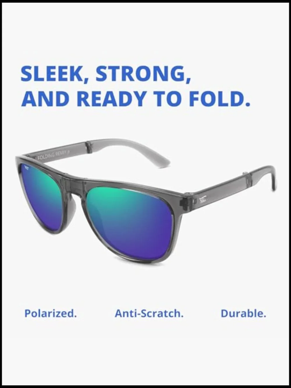 Foldable Polarized Sunglasses with UV400 Protection Folding Case